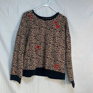 Bedhead‎ women’s leopard and heart snaps pajama top